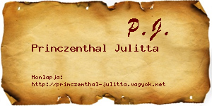 Princzenthal Julitta névjegykártya